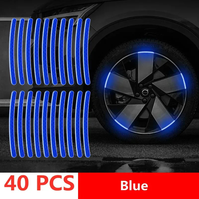 40x Auto Felgen Reflex-Streifen Blau – SwissGlanzGarage Autopflege Schweiz