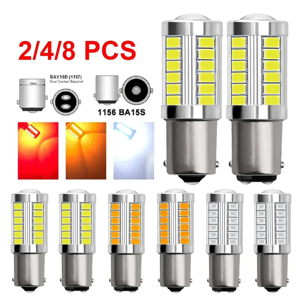 2/4/8 Stück P21W 1156 BA15S LED Birnen 7000K – SwissGlanzGarage Autopflege Schweiz
