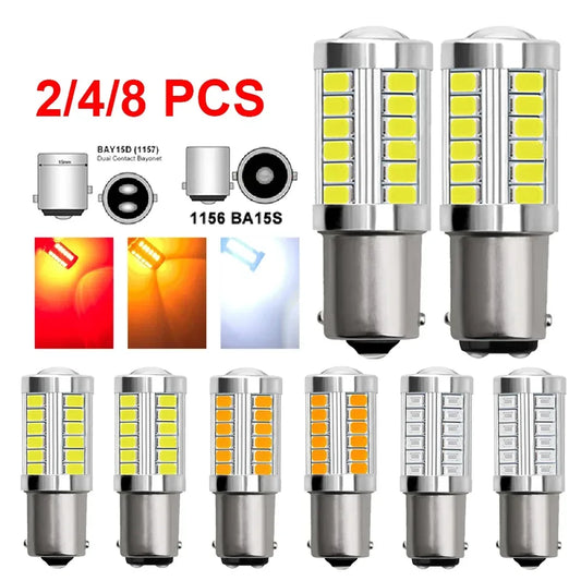 2/4/8 Stück P21W 1156 BA15S LED Birnen 7000K – SwissGlanzGarage Autopflege Schweiz