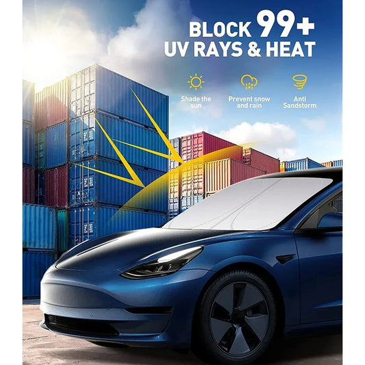 Windschutzscheiben-Sonnenschutz Tesla Model Y 2017-2025 – SwissGlanzGarage Autopflege Schweiz