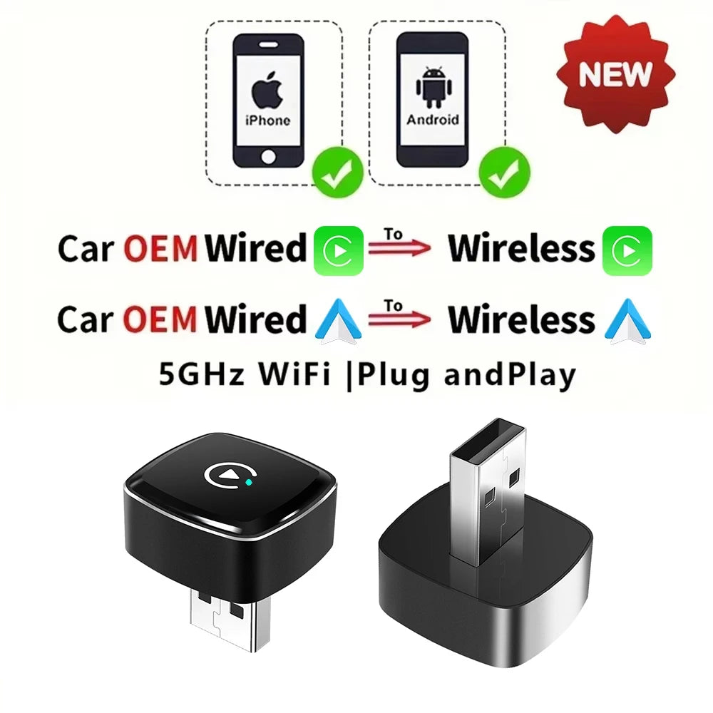 Mini Kabellos 2 In1 Carplay Adapter