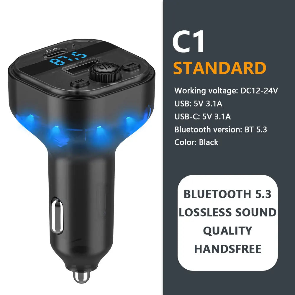 Bluetooth 5.0 FM Transmitter – mit kabellosem Laden