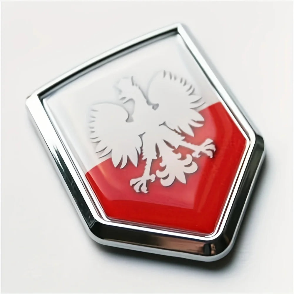 Polnische Flagge Auto-Aufkleber Wappen Emblem