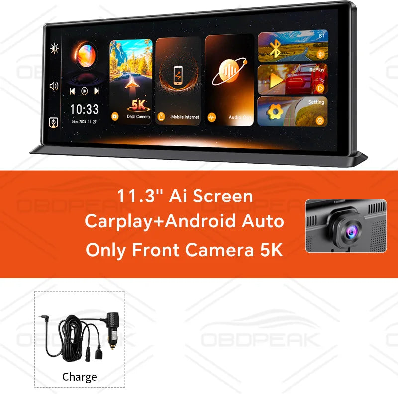 K8 Pro 11.3" Touch Screen Auto-Kamera 5K