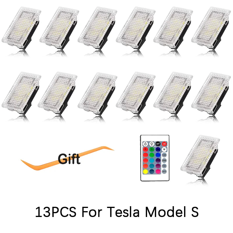 RGB LED Lampen Set für Tesla Kofferraum