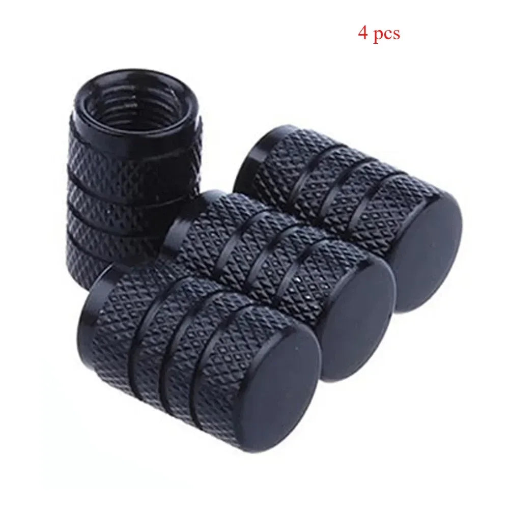 Ventilkappen Alu Schwarz 4er Set – SwissGlanzGarage Autopflege Schweiz