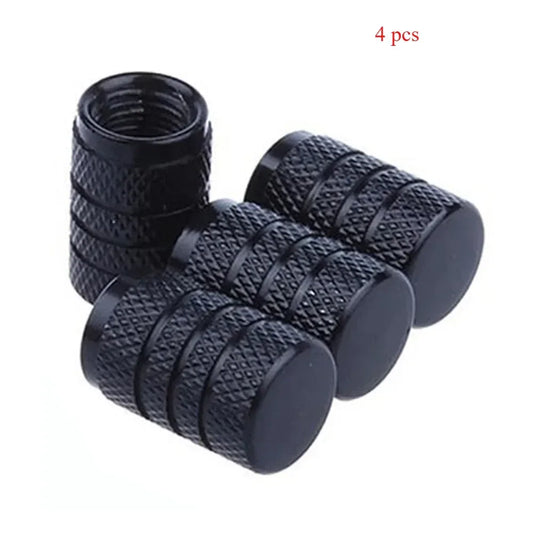 Ventilkappen Alu Schwarz 4er Set – SwissGlanzGarage Autopflege Schweiz