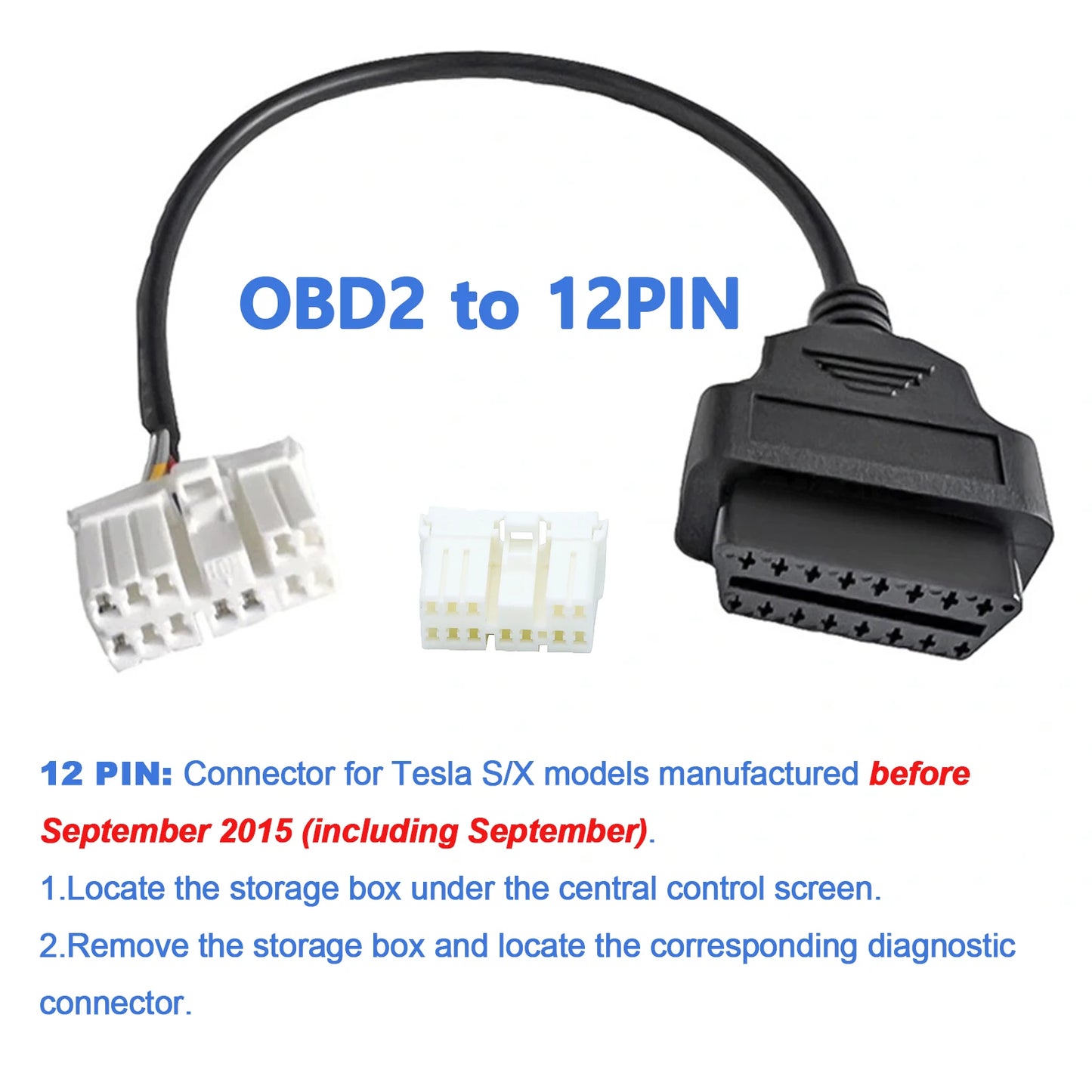 OBD Adapter für Tesla 12/20/26pin auf OBDII