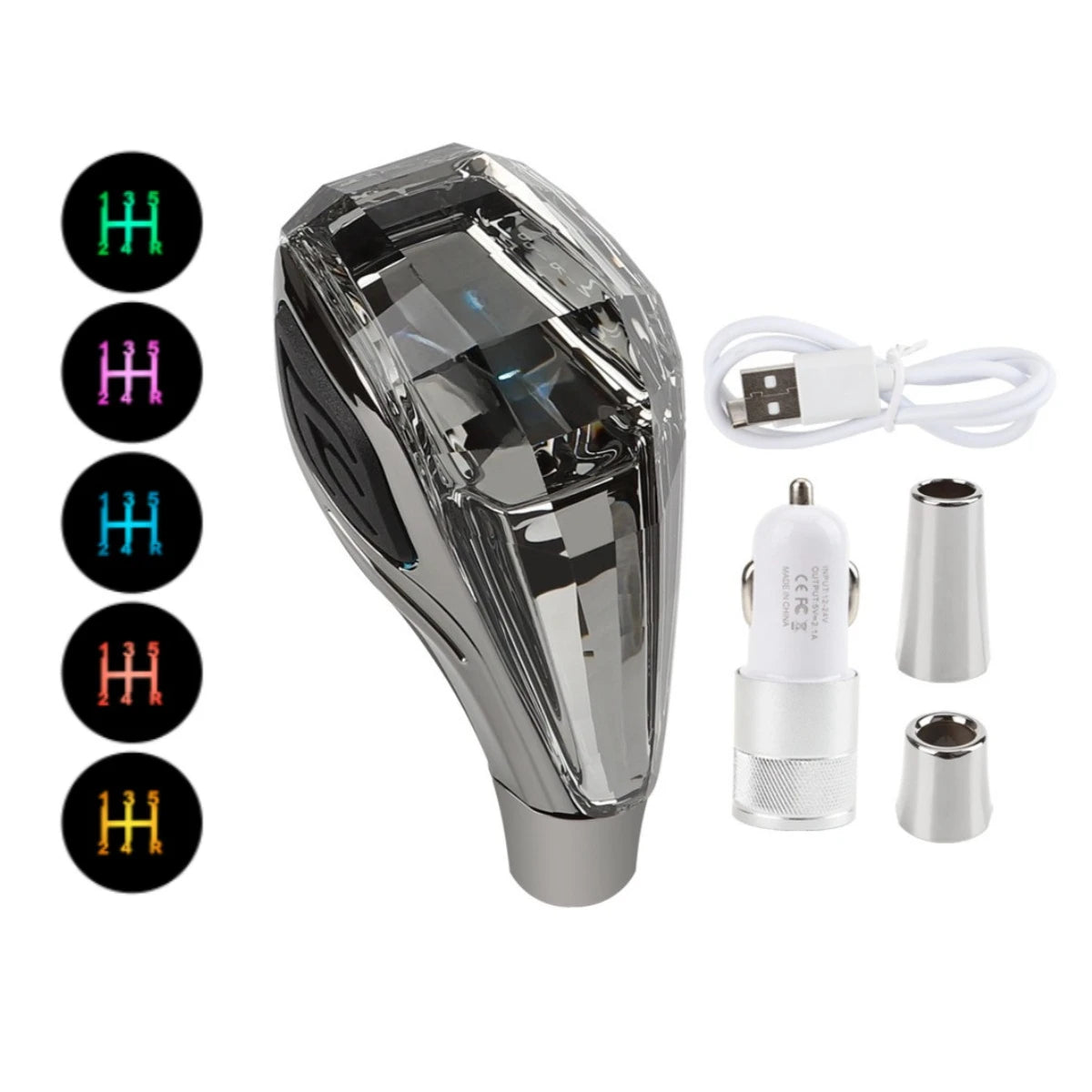 Kristall LED Schaltknauf mit RGB-Beleuchtung