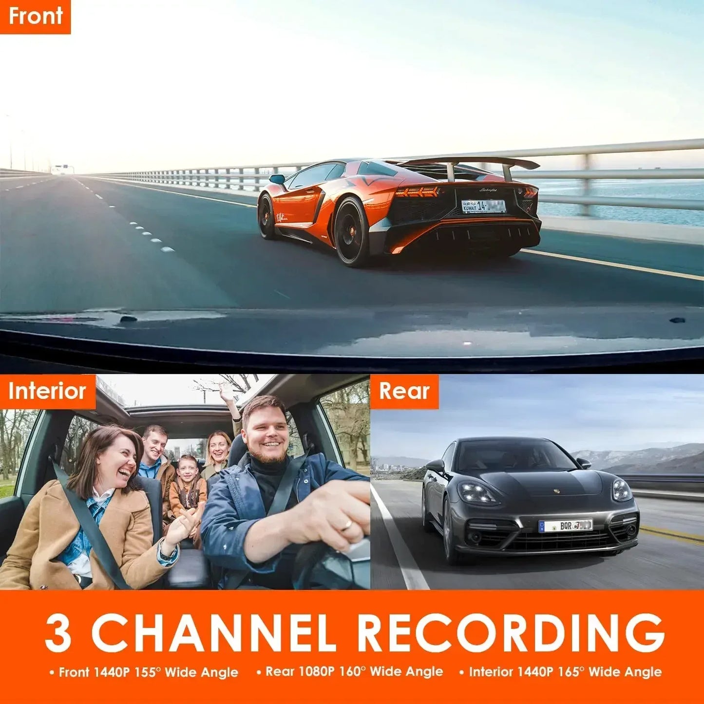Dashcam-Halterung 3-Kanal 4K UHD – SwissGlanzGarage Autopflege Schweiz