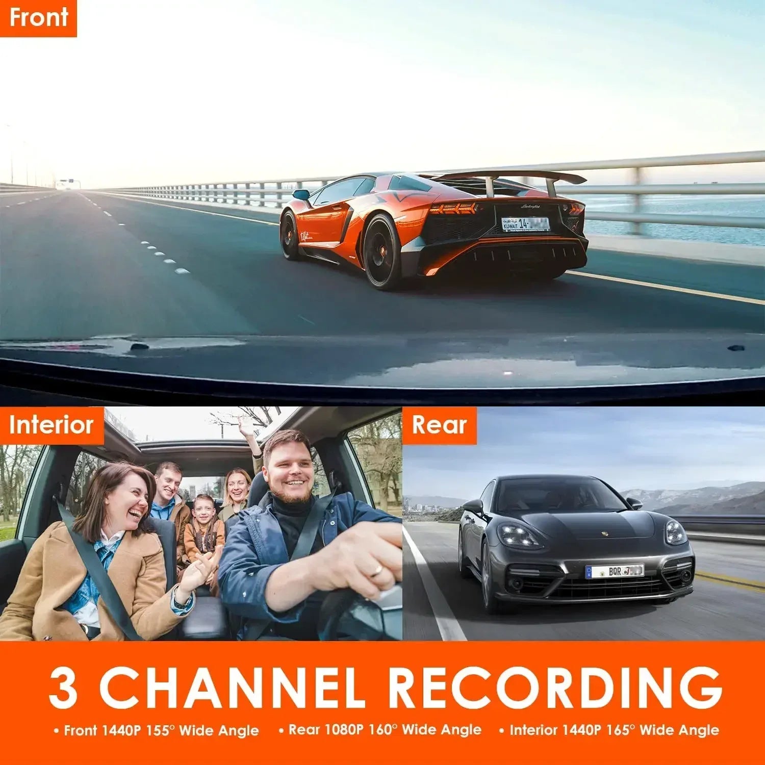 Dashcam-Halterung 3-Kanal 4K UHD – SwissGlanzGarage Autopflege Schweiz