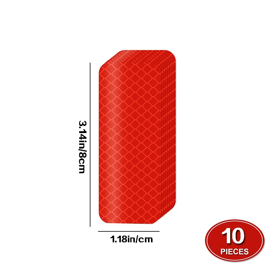 10 Reflektierende Warnaufkleber