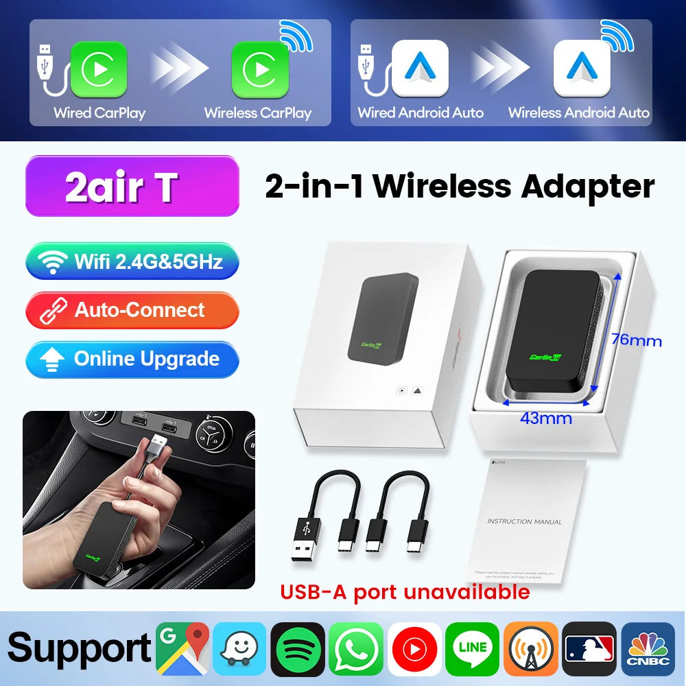 CarlinKit 5.0 Kabellos CarPlay Adapter