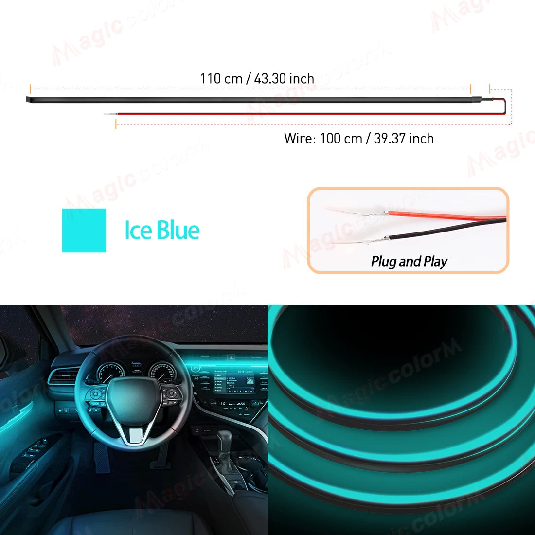 110CM LED Acryl-Streifen für Auto
