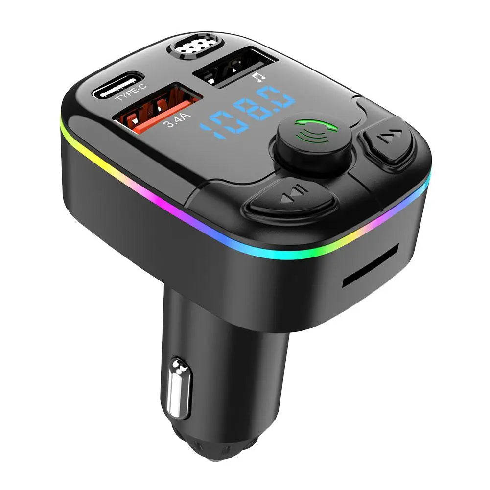 FM-Transmitter Bluetooth 5.0 Dual USB PD Typ-C