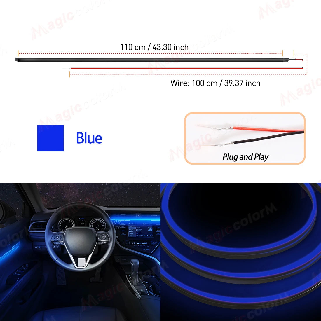 110CM LED Acryl-Streifen für Auto