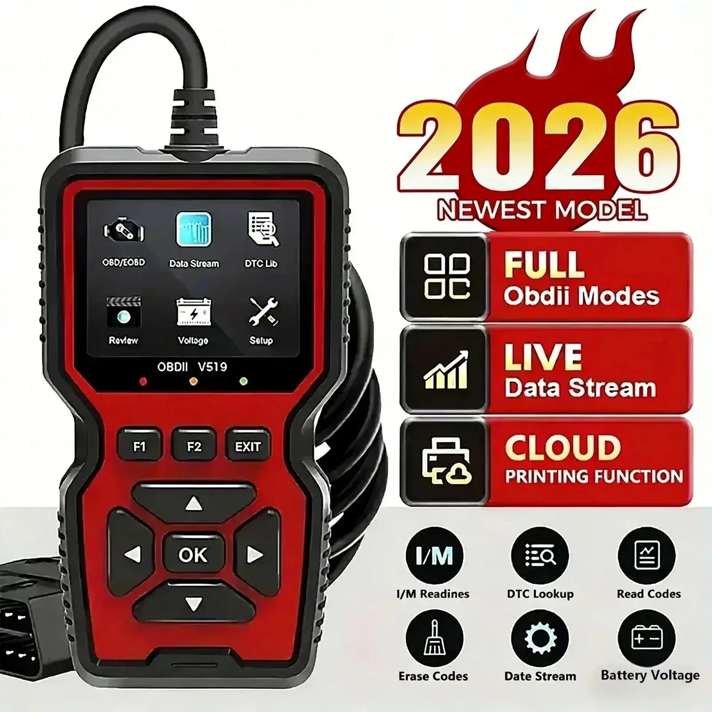 Professional V519 OBD2 Scanner – SwissGlanzGarage Autopflege Schweiz