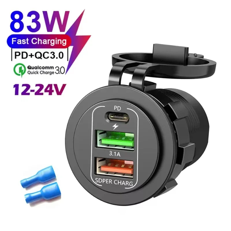 QC 3.0 PD30W Dual USB Schnellladegerät