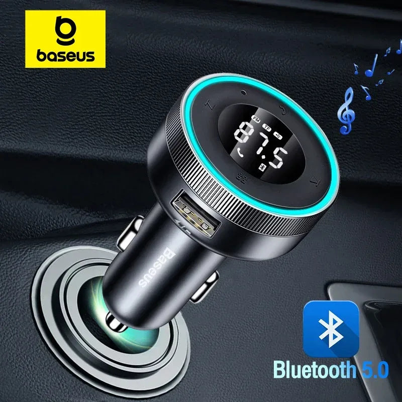 FM-Transmitter Bluetooth 5.0 mit USB-Ladegerät – SwissGlanzGarage Autopflege Schweiz