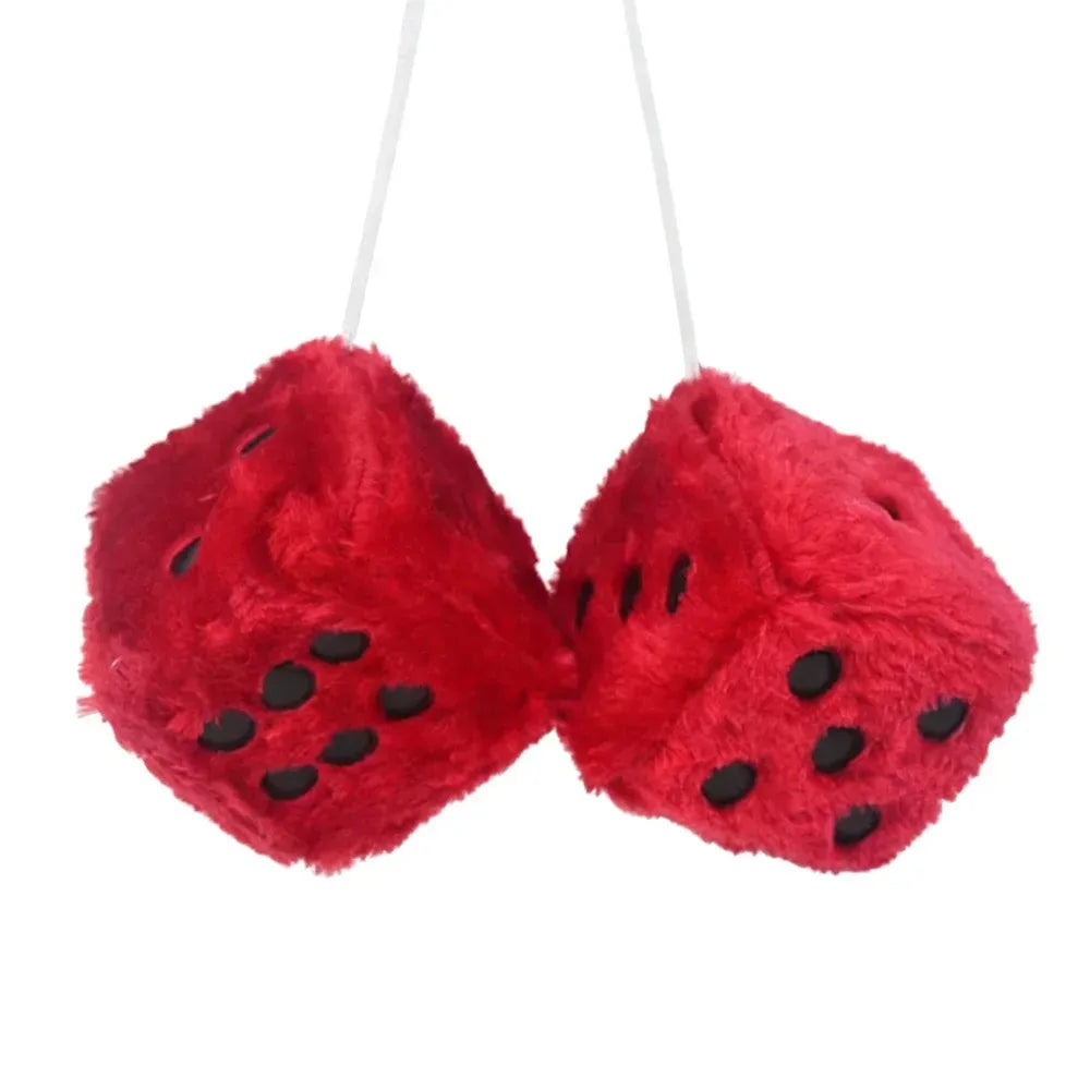 Fuzzy Velvet Rückspiegel-Dekoration Würfel-Set – SwissGlanzGarage Autopflege Schweiz