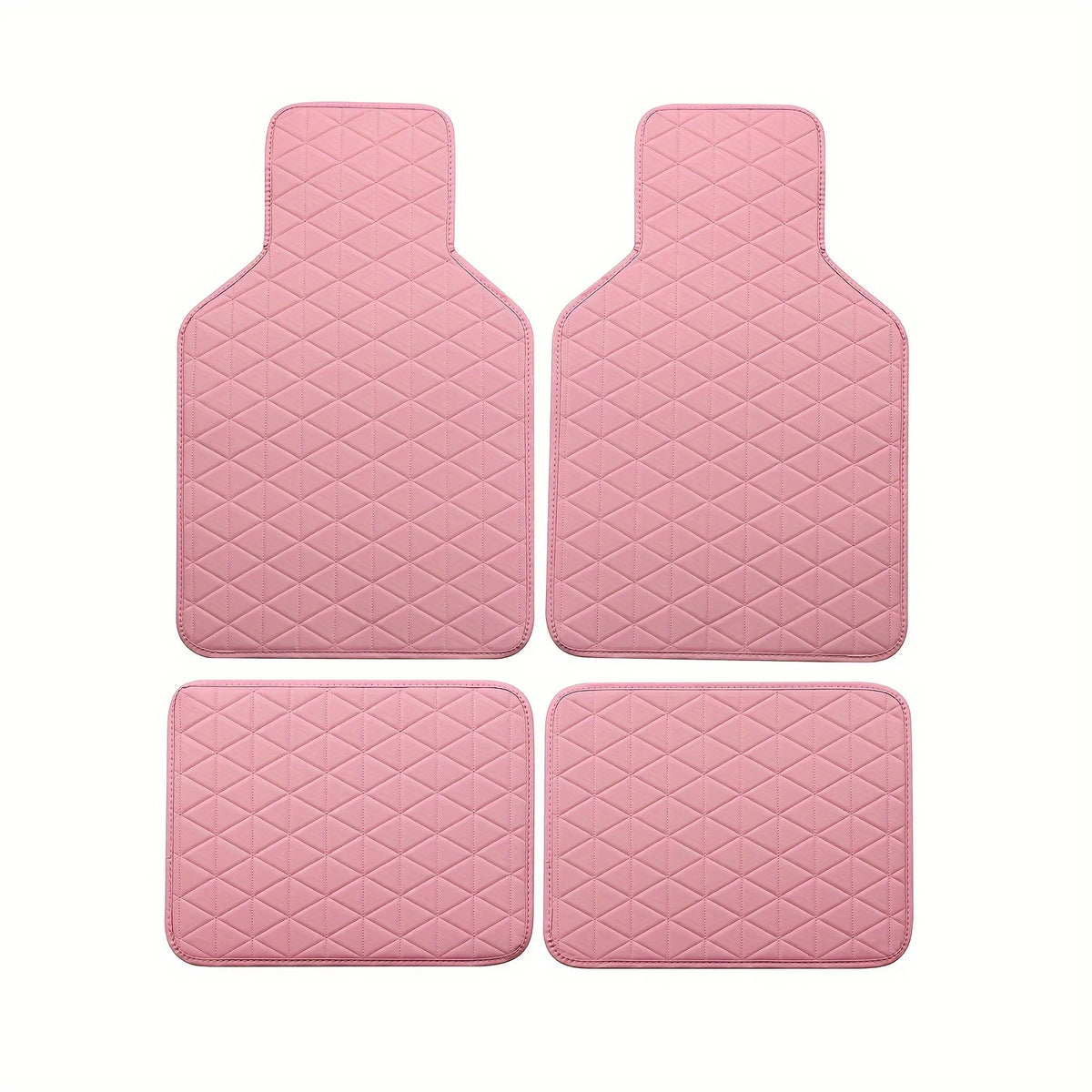 4-teiliges wasserdichtes PU-Leder Fussmatten-Set
