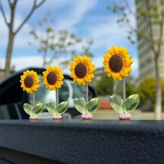 Süsse Sonnenblume Auto-Dekoration – SwissGlanzGarage Autopflege Schweiz