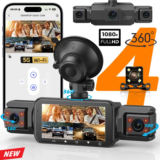 4-Kanal Dashcam FHD 1080P WiFi – SwissGlanzGarage Autopflege Schweiz