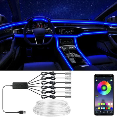 Auto Innenraum LED Ambient Beleuchtung 12 V – SwissGlanzGarage Autopflege Schweiz