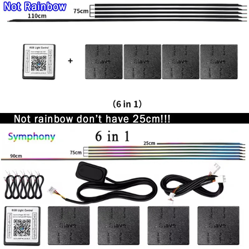10/14/18 in 1 LED-Ambiente-Licht Set