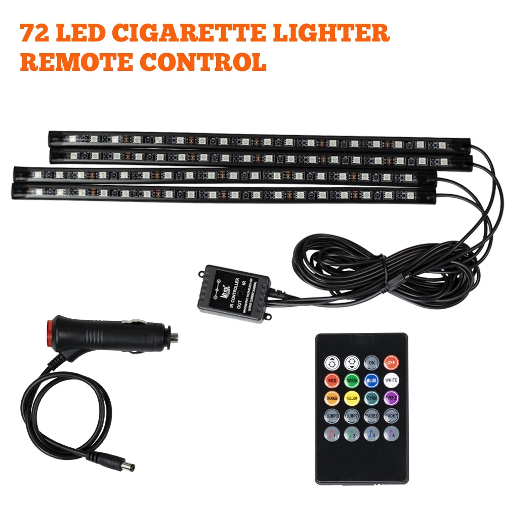 USB LED Ambiente Fussraumbeleuchtung Auto RGB