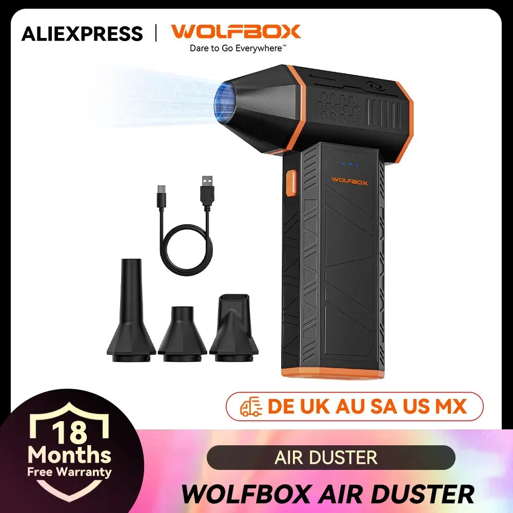 WOLFBOX MF50 Elektrischer Luftduster – SwissGlanzGarage Autopflege Schweiz