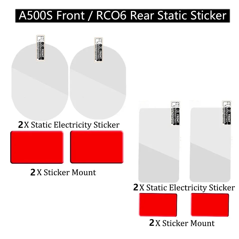 Static Sticker Set für 70mai A500S & RCO6 – SwissGlanzGarage Autopflege Schweiz