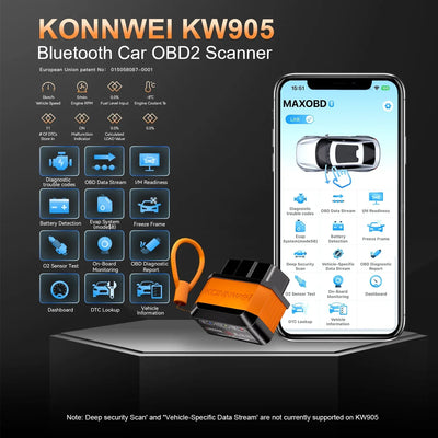 KONNWEI KW905 OBD2 Diagnosegerät Bluetooth – SwissGlanzGarage Autopflege Schweiz