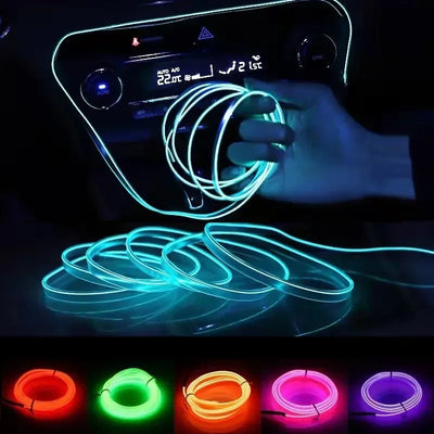 Neon LED Innenraumbeleuchtung 10m – SwissGlanzGarage Autopflege Schweiz