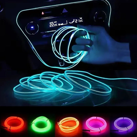 Neon LED Innenraumbeleuchtung Streifen 10m – SwissGlanzGarage Autopflege Schweiz
