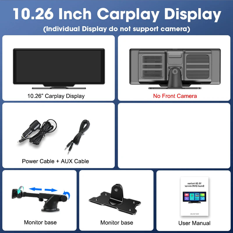 10.26'' Dash Cam 4K Auto-Rückspiegel