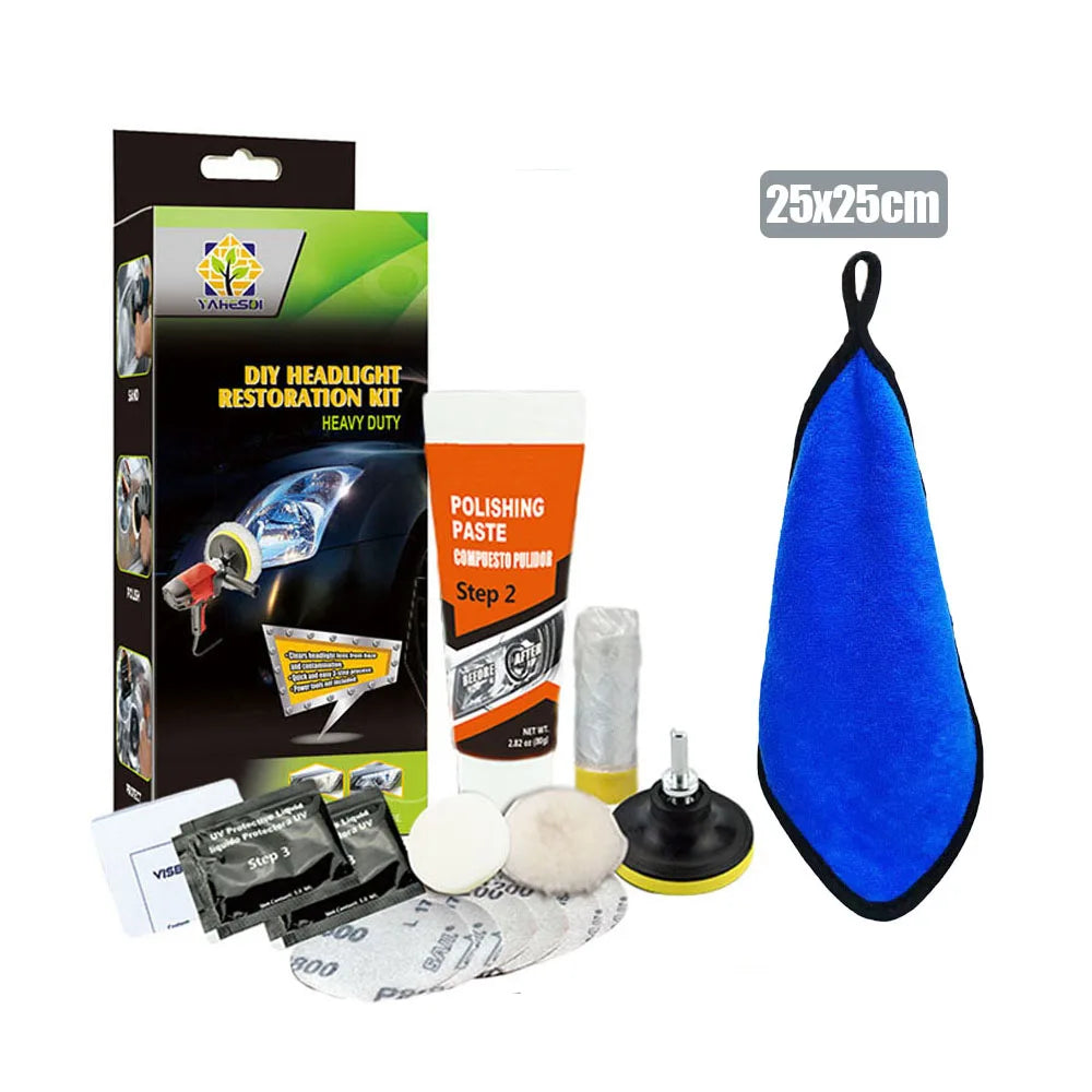 Scheinwerfer-Restaurierungs-Set mit Politur