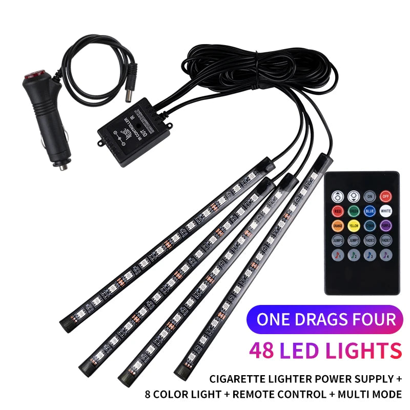 Neon LED Auto Innenraum Ambient Fussraum Beleuchtung