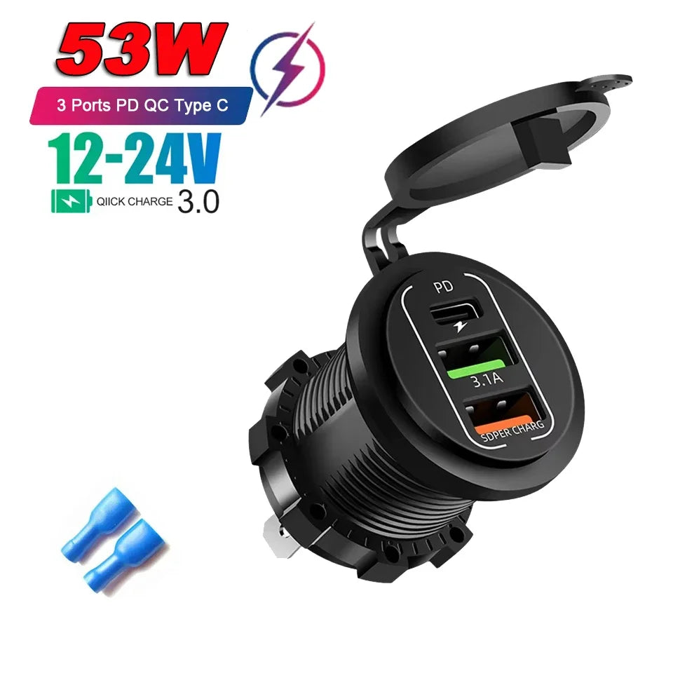 USB-C Ladegerät PD+QC3.0 wasserdicht