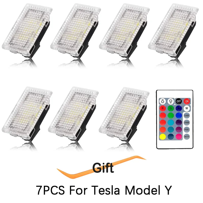 RGB LED Lampen Set für Tesla Kofferraum