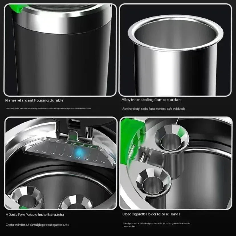 Portabler Auto LED-Aschenbecher – SwissGlanzGarage Autopflege Schweiz