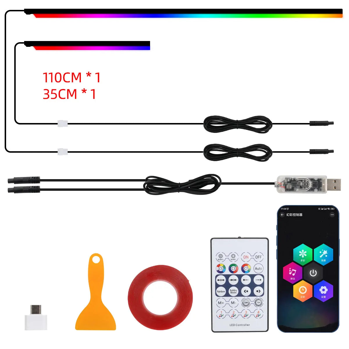 RGB Innenraum LED Streifen Set