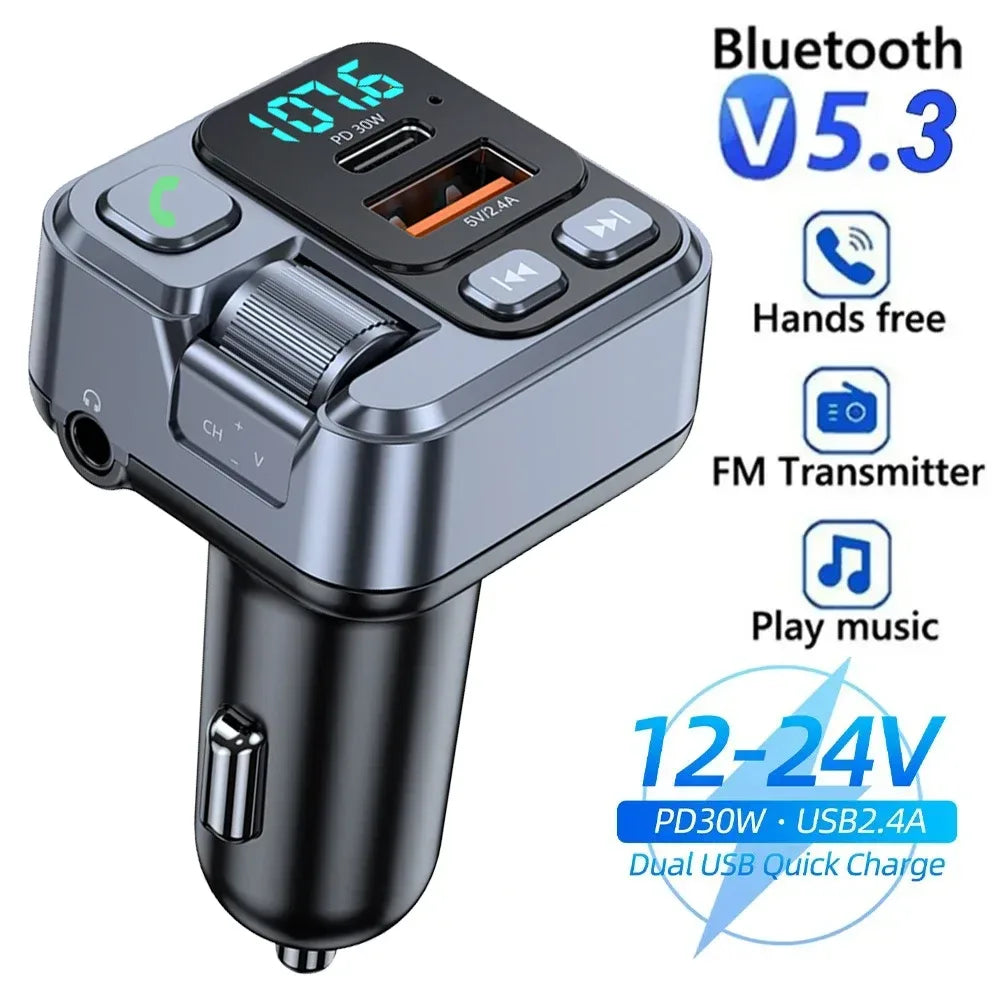 Bluetooth FM-Transmitter mit USB-C PD30W – SwissGlanzGarage Autopflege Schweiz