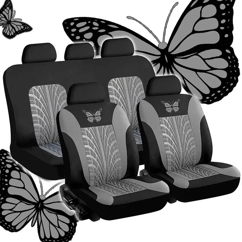 Auto-Sitzbezug Set mit Schmetterlings-Muster