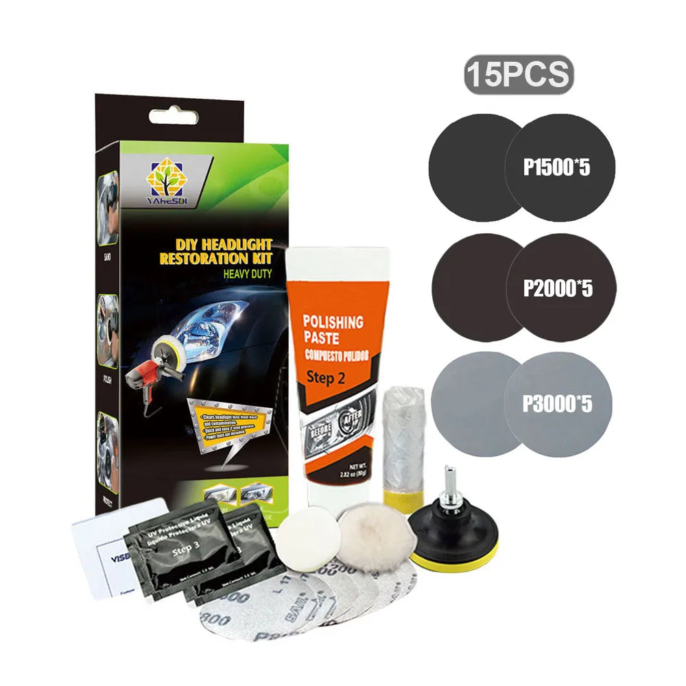 Scheinwerfer-Restaurierungs-Set mit Politur