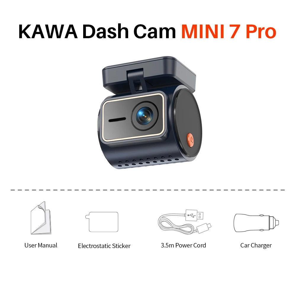 KAWA 4K Dashcam MINI 7 Pro mit WiFi und GPS