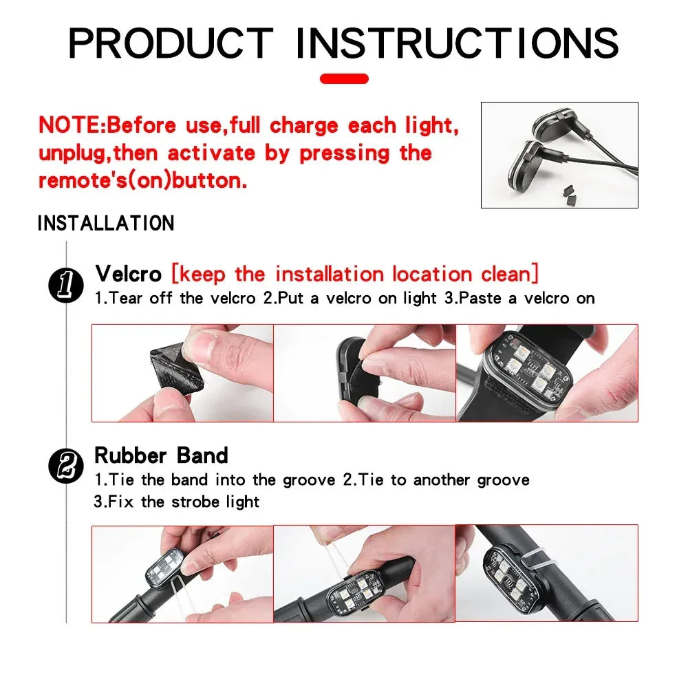 Kabellose LED-Strobelampen für Auto-Innenraum, 8 Farben – SwissGlanzGarage Autopflege Schweiz