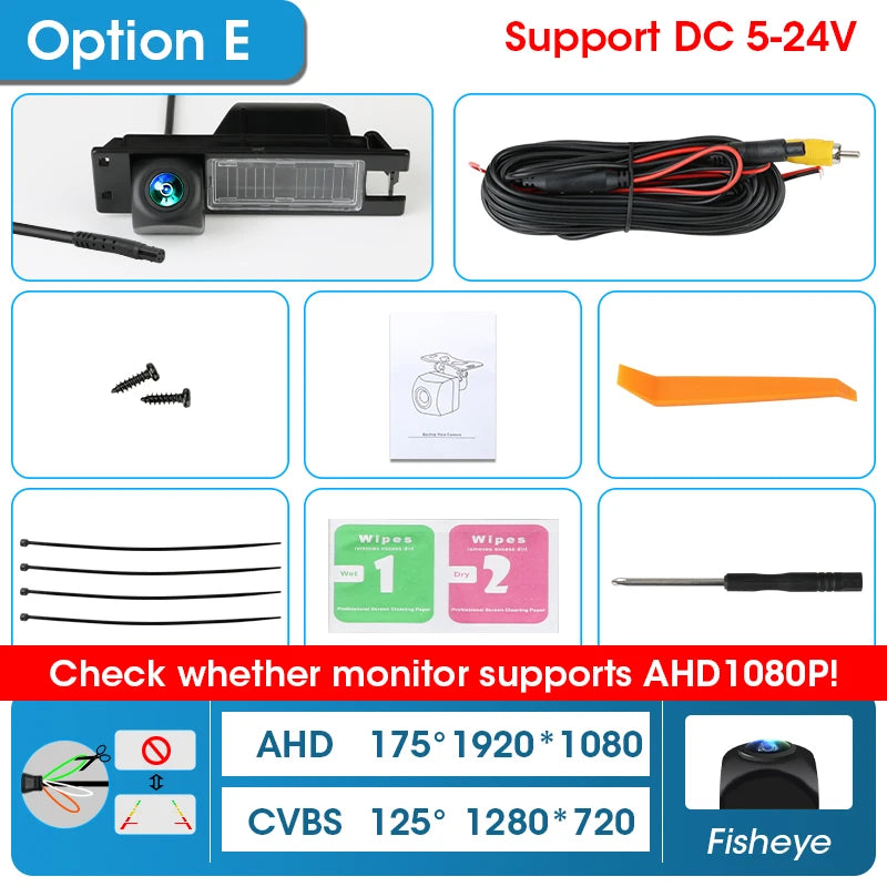 JMCQ AHD 1080P Rückfahrkamera 175° für Opel Astra H J