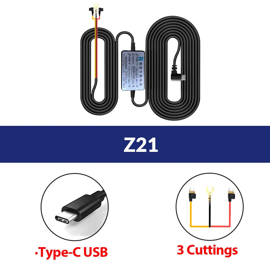 3.5 Meter Mini USB Type-C Auto-Ladegerät Set