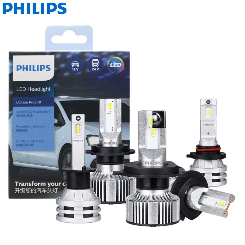 Philips LED Scheinwerfer H1 H3 H4 H7 H11 Ultinon Pro3101 – SwissGlanzGarage Autopflege Schweiz